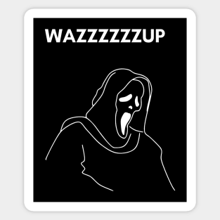 Wazzzup Scream Spooky Halloween Tee Sticker